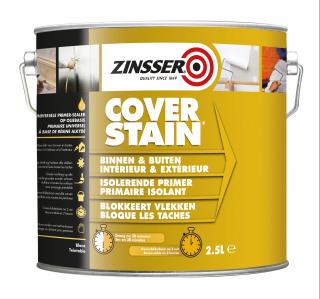 Univerzální základní nátěr pro povrchy poškozené kouřem, ohněm nebo vodou Zinsser Cover Stain Balení: 2.5 L