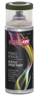 Víceúčelová armádní matná akrylová maskovací barva ve spreji AMBRO-SOL Multipurpose Acrylic Paint 400 ml Barva: RAL 6003 MAT olivová zelená