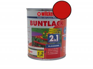 Vodouředitelná univerzální akrylátová lesklá barva 2v1 Wilckens Buntlack Balení: 750 ml, Barva: RAL 3000 červená