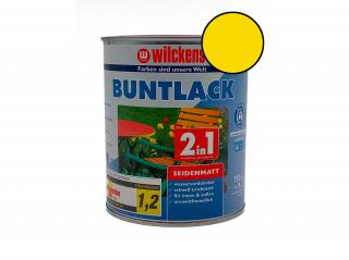 Vodouředitelná univerzální akrylátová matná barva 2v1 Wilckens Buntlack Balení: 750 ml, Barva: RAL 1021 žlutá