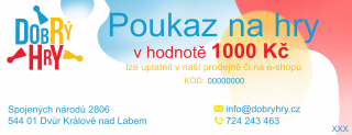 Dárkový poukaz v hodnotě 1000 Kč