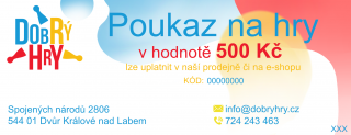 Dárkový poukaz v hodnotě 500 Kč