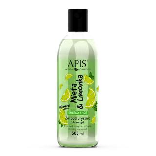 APIS Energy Shot, sprchový gel s mátou a limetkou 500 ml