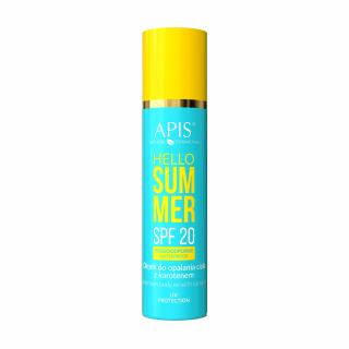 APIS Hello Summer Activator Spf 20, opalovací olej na tělo s karotenem 150 ml