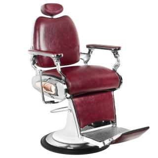 Kadeřnické křeslo GABBIANO BARBER MOTO STYLE BORDO