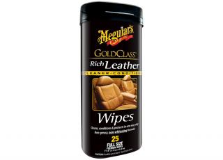 Meguiar's Gold Class Rich Leather Wipes - ubrousky na údržbu přírodní i umělé kůže, 25 ks