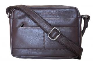 Dámská kožená crossbody kabelka guru leather brown