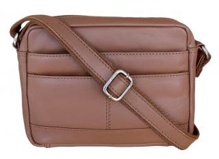 Dámská kožená crossbody kabelka guru leather tan