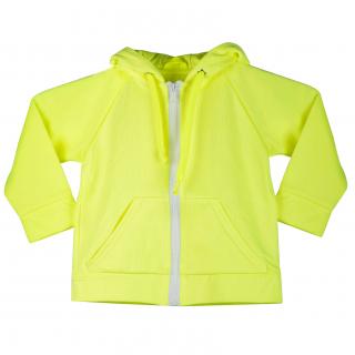 Dětská mikina na zip neon yellow 122