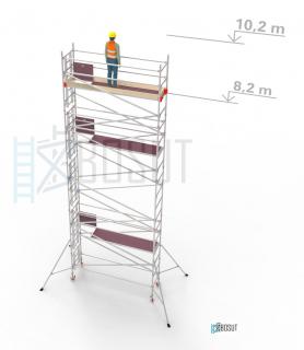 Hliníkové lešení Klasiko - výška 10,2 m (3,2 m x 0,85 m (d/š))