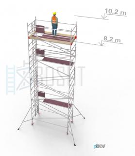 Hliníkové lešení Klasiko - výška 10,2 m (3,2 m x 1,45 m (d/š))