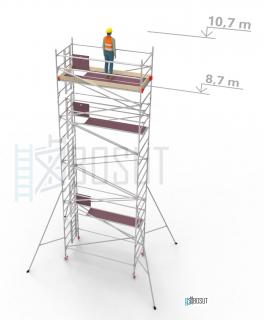 Hliníkové lešení Klasiko - výška 10,7 m (3,2 m x 1,45 m (d/š))