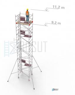 Hliníkové lešení Klasiko - výška 11,2 m (1,8 m x 1,45 m (d/š))