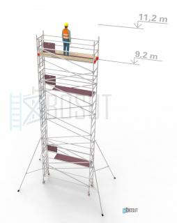 Hliníkové lešení Klasiko - výška 11,2 m (3,2 m x 0,85 m (d/š))