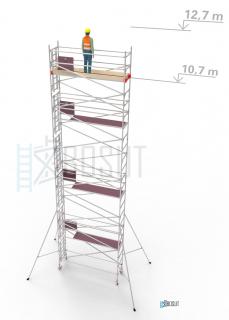 Hliníkové lešení Klasiko - výška 12,7 m (3,2 m x 0,85 m (d/š))