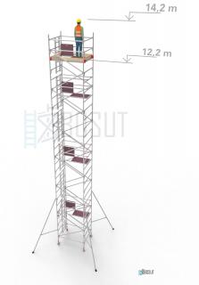 Hliníkové lešení Klasiko - výška 14,2 m (1,8 m x 1,45 m (d/š))