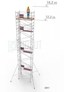 Hliníkové lešení Klasiko - výška 14,2 m (2,5 m x 1,45 m (d/š))