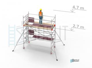 Hliníkové lešení Klasiko - výška 4,7 m (3,2 m x 1,45 m (d/š))