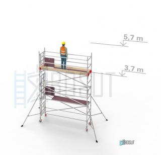 Hliníkové lešení Klasiko - výška 5,7 m (3,2 m x 0,85 m (d/š))