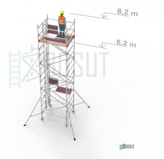 Hliníkové lešení Klasiko - výška 8,2 m (1,8 m x 1,45 m (d/š))