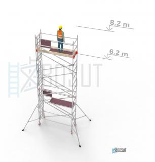 Hliníkové lešení Klasiko - výška 8,2 m (2,5 m x 0,85 m (d/š))