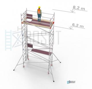 Hliníkové lešení Klasiko - výška 8,2 m (3,2 m x 1,45 m (d/š))