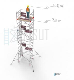 Hliníkové lešení Klasiko - výška 9,2 m (1,8 m x 1,45 m (d/š))