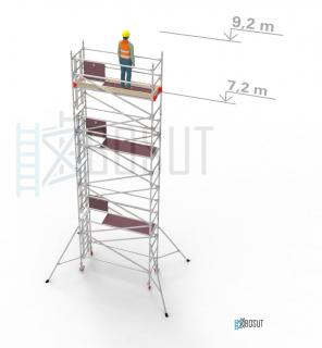 Hliníkové lešení Klasiko - výška 9,2 m (2,5 m x 0,85 m (d/š))