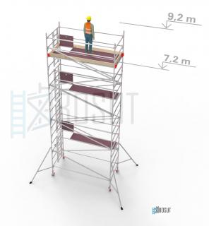 Hliníkové lešení Klasiko - výška 9,2 m (3,2 m x 1,45 m (d/š))