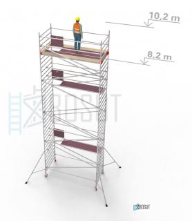 Hliníkové lešení Klimatek - výška 10,2 m (3,2 m x 1,45 m (d/š))