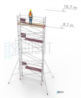 Hliníkové lešení Klimatek - výška 10,7 m (3,2 m x 0,85 m (d/š))