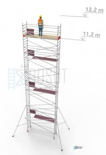 Hliníkové lešení Klimatek - výška 13,2 m (3,2 m x 0,85 m (d/š))