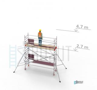 Hliníkové lešení Klimatek - výška 4,7 m (3,2 m x 0,85 m (d/š))