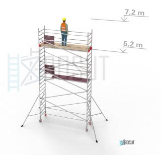 Hliníkové lešení Klimatek - výška 7,2 m (3,2 m x 0,85 m (d/š))