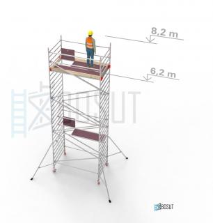 Hliníkové lešení Klimatek - výška 8,2 m (2,5 m x 1,45 m (d/š))