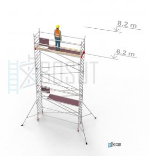 Hliníkové lešení Klimatek - výška 8,2 m (3,2 m x 0,85 m (d/š))