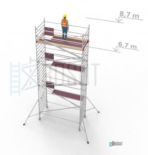 Hliníkové lešení Klimatek - výška 8,7 m (3,2 m x 1,45 m (d/š))