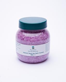 Přírodní krystaly (sůl) z Mrtvého moře - Fialka 500 g (Natural Dead Sea Bath Crystals - Violet 500 g)