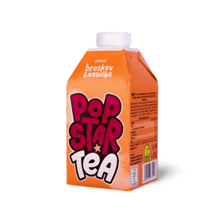 POPSTAR Tea - Broskev & Vanilka (500 ml)