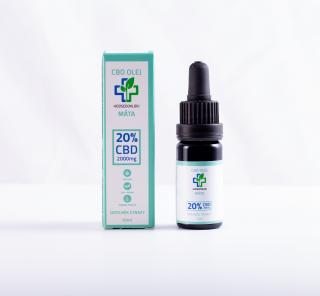 CBD kapky HODSEDOKLIDU 20% Máta v konopném oleji (0.0% THC)