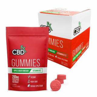 CBDfx Vegan Želé 200mg CBD Jablečný ocet 32g