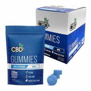 CBDfx Vegan želé 200mg CBD Multivitamin pro muže 32g