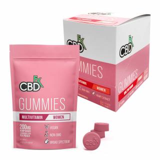 CBDfx Vegan želé 200mg CBD Multivitamin pro ženy 32g