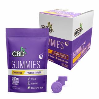 CBDfx Vegan želé 200mg CBD Sleep Chamomile Passion Flower 32g