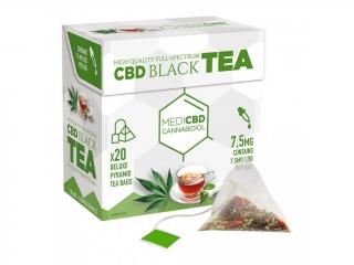 MediCBD Cannabis Black Tea pyramid 7,5mg CBD bez THC