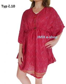 Hedvábný letní Top volný kaftan/krátké šaty - více barev - Typ č.10