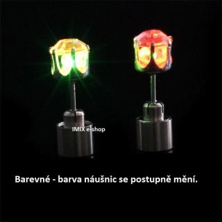 LED svítící náušnice - Barevná