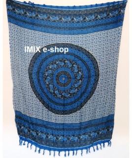 MANDALA sarong modrý