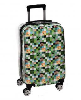 Dětský cestovní kufr Minecraft pixely 45l