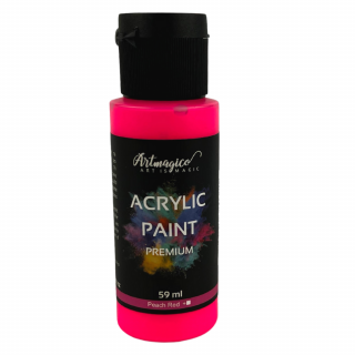 Artmagico - akrylové barvy Premium 59 ml Barvy: Peach red - neonově růžová